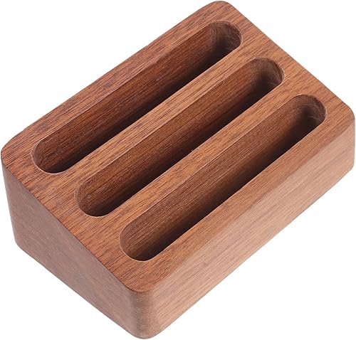 STOBAZA Soporte de exhibición de tarjetas de madera Soporte de letrero Caja de tarjetas de visita Organizador de escritorio
