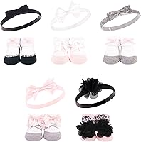 Vista 22 de Hudson Baby Conjunto de regalo de diadema y calcetines para niña