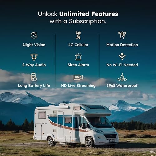 Miniatura 3 de Waggle Cámara de seguridad celular inalámbrica 4G LTE para exteriores, no necesita WiFi, batería 2K HD, batería de 9000 mAh, visión nocturna,