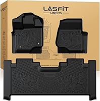 Vista 10 de LASFIT Alfombrillas para Ford F250 F350 F450 2017-2026 Crew Cab asiento delantero de cubeta Trasero con alfombra de almacenamiento plegable plana