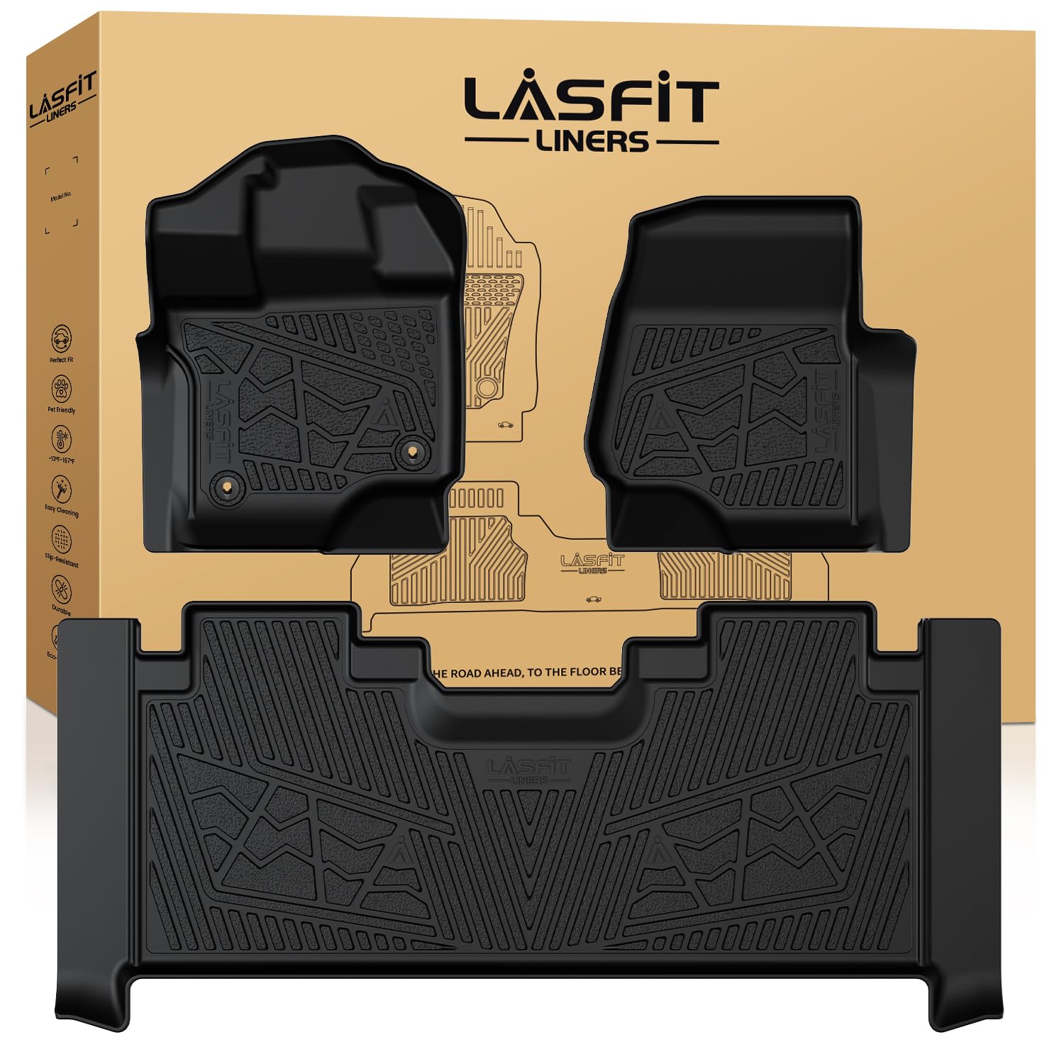 LASFIT Floor Mats for Ford F-150 SuperCab