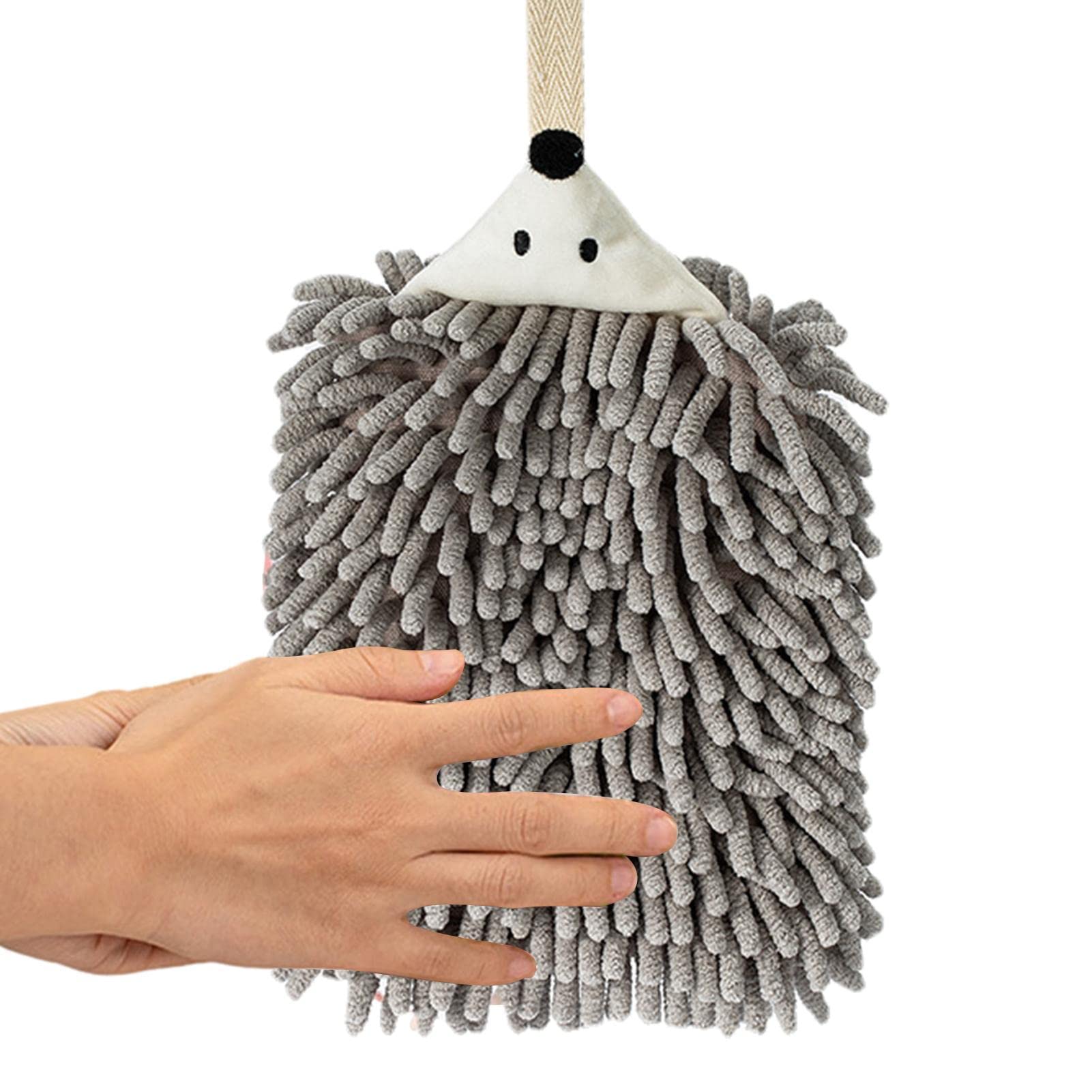 Lot De 2 Essuie-Mains Boules En Chenille - Serviettes Absorbantes Cuisine Et Salle De Bain