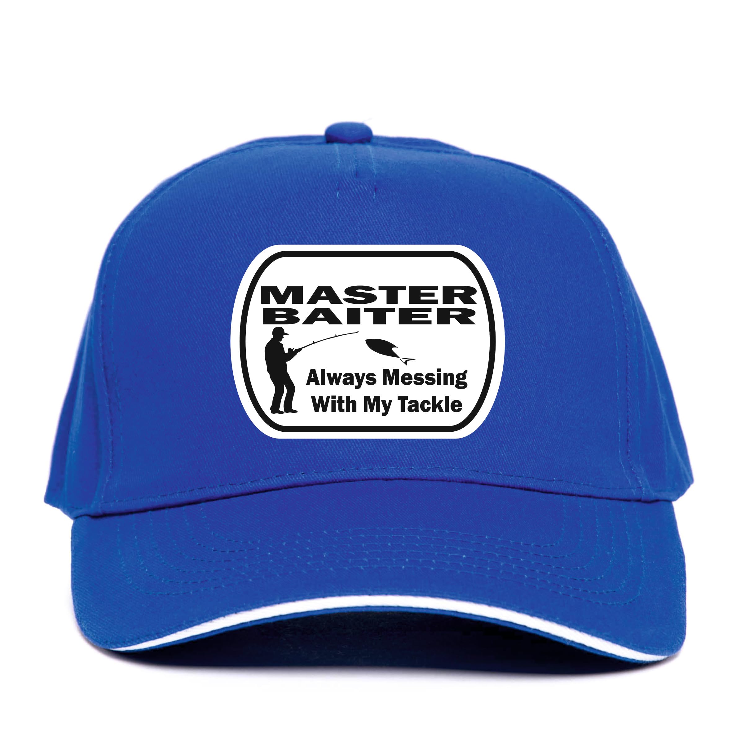 Print4u Unisex Blue Master Baiter Baseball Cap Fishermans Fishing Gift For Men & Women