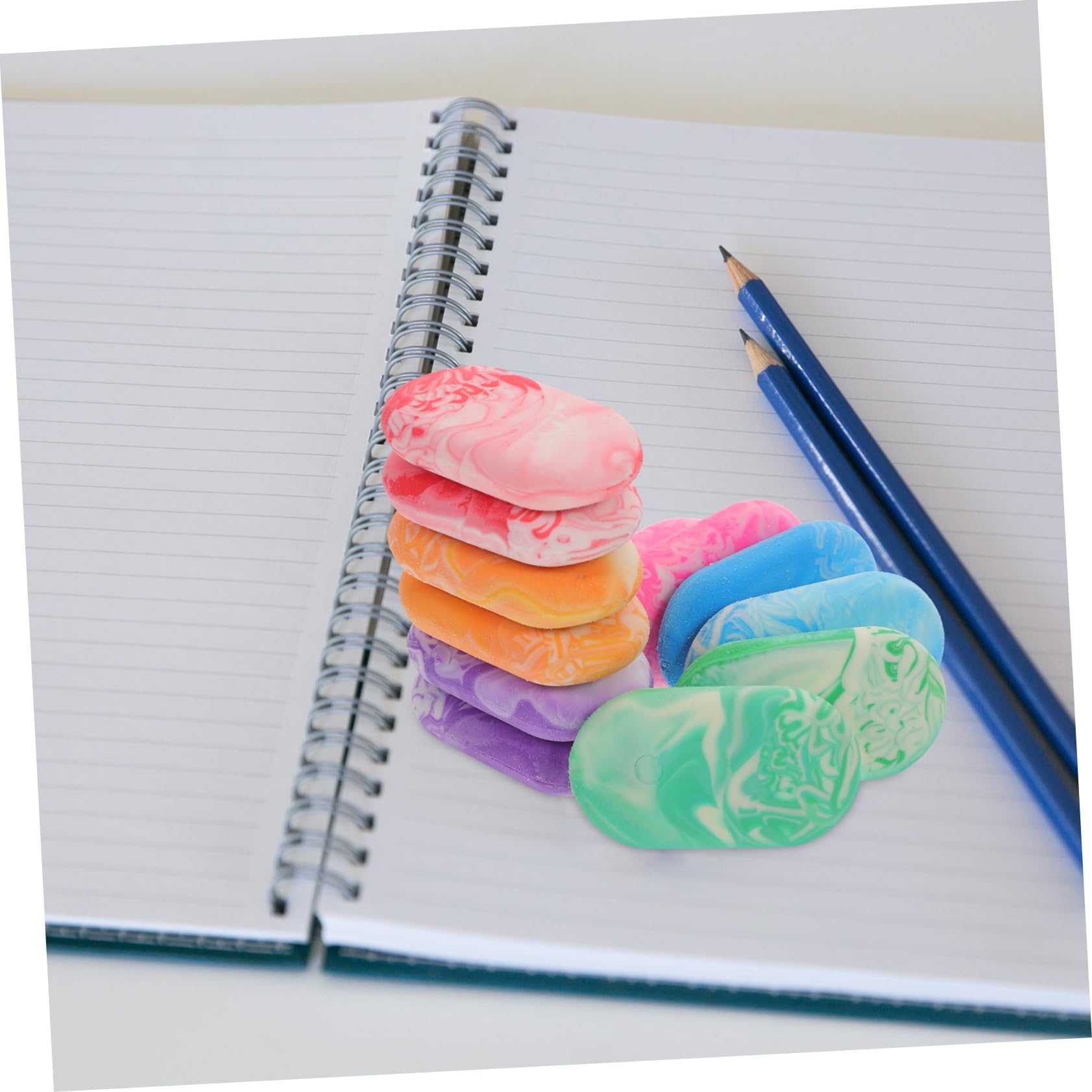 DOITOOL 5 Sätze Marmor Radierer Portable Bleistift Radierer Kreative Radiergummis Für Skizzen Schreibwaren Zubehör Für Schule Und Büro 12 Stück * 5