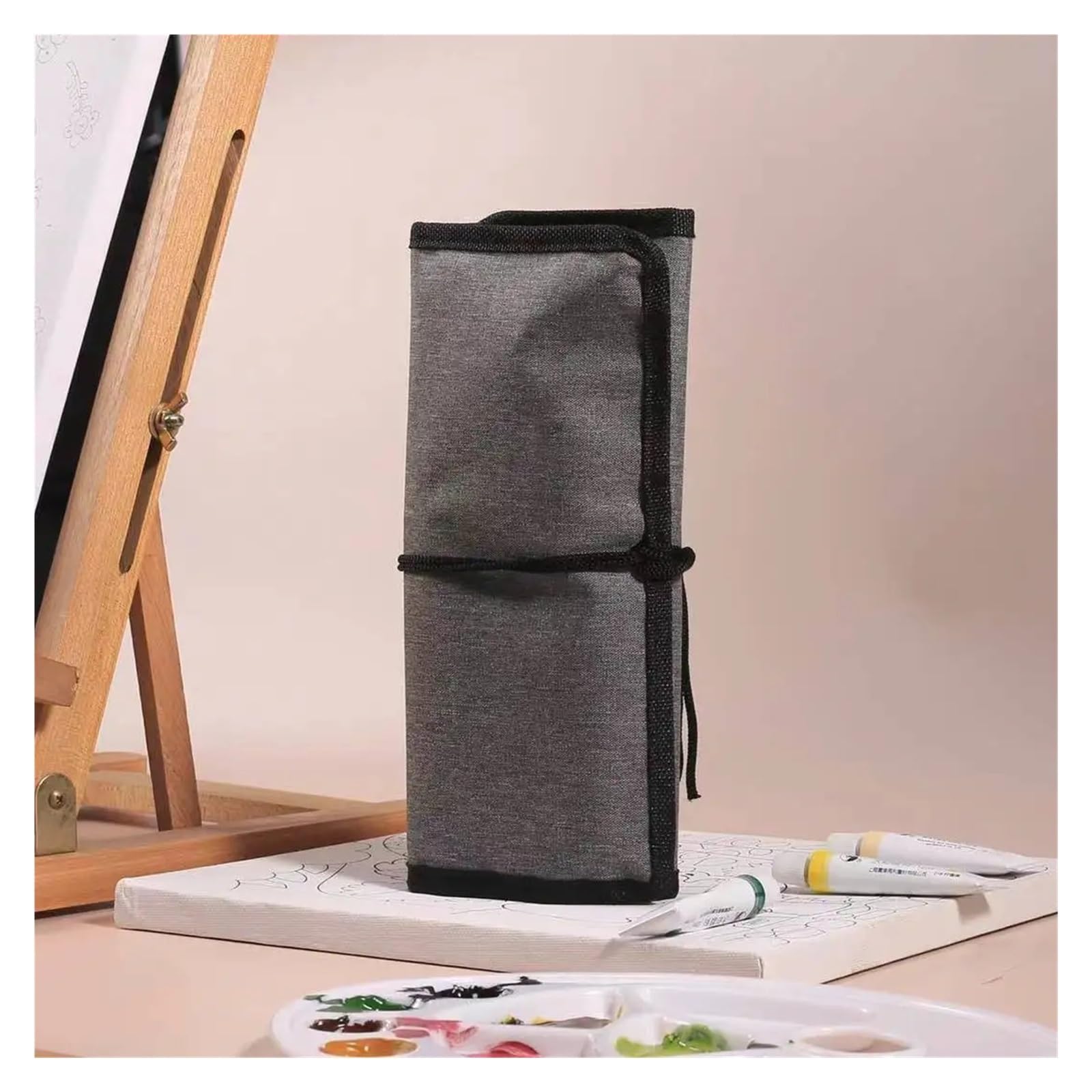 Ensemble de pinceaux Peinture d'artiste à Tige Courte en Poils Bouleau Nylon, 24 pièces, Applicable l'aquarelle et la Acrylique, Fourniture d'art
