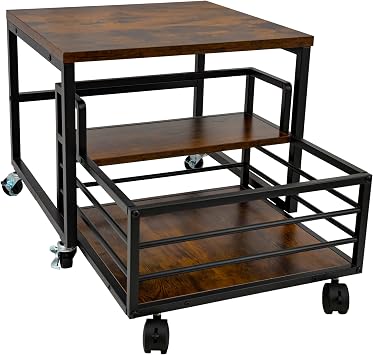 Mini Fridge Stand with Storage Moblie Fridge Table with Drawer Basket for Kitchen Dorm Used for Compact Beverage Refrigerators Upright Freezers
