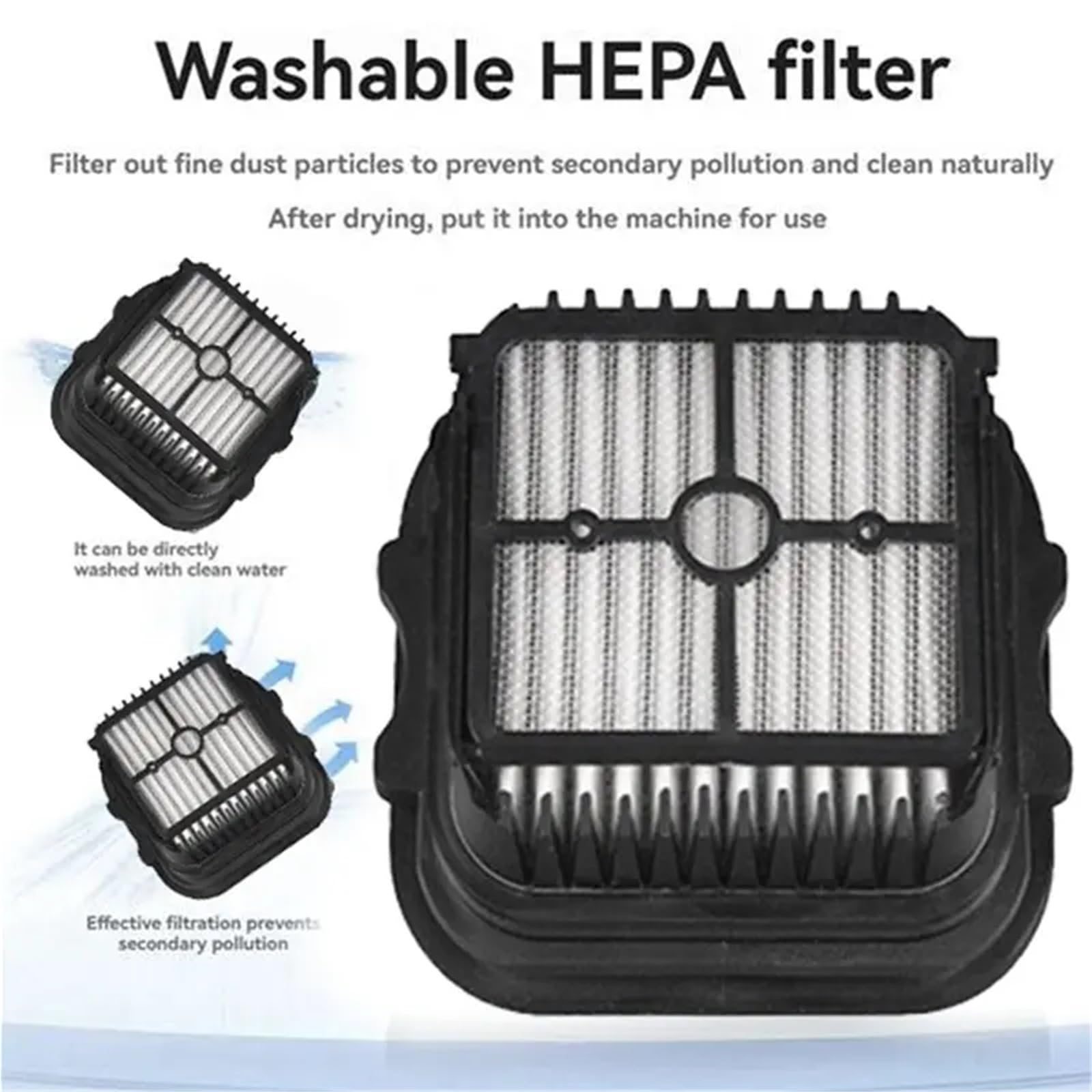 Paquete de 6 cepillos giratorios y Filtro HEPA compatibles con aspiradora Laresar S7 Pro