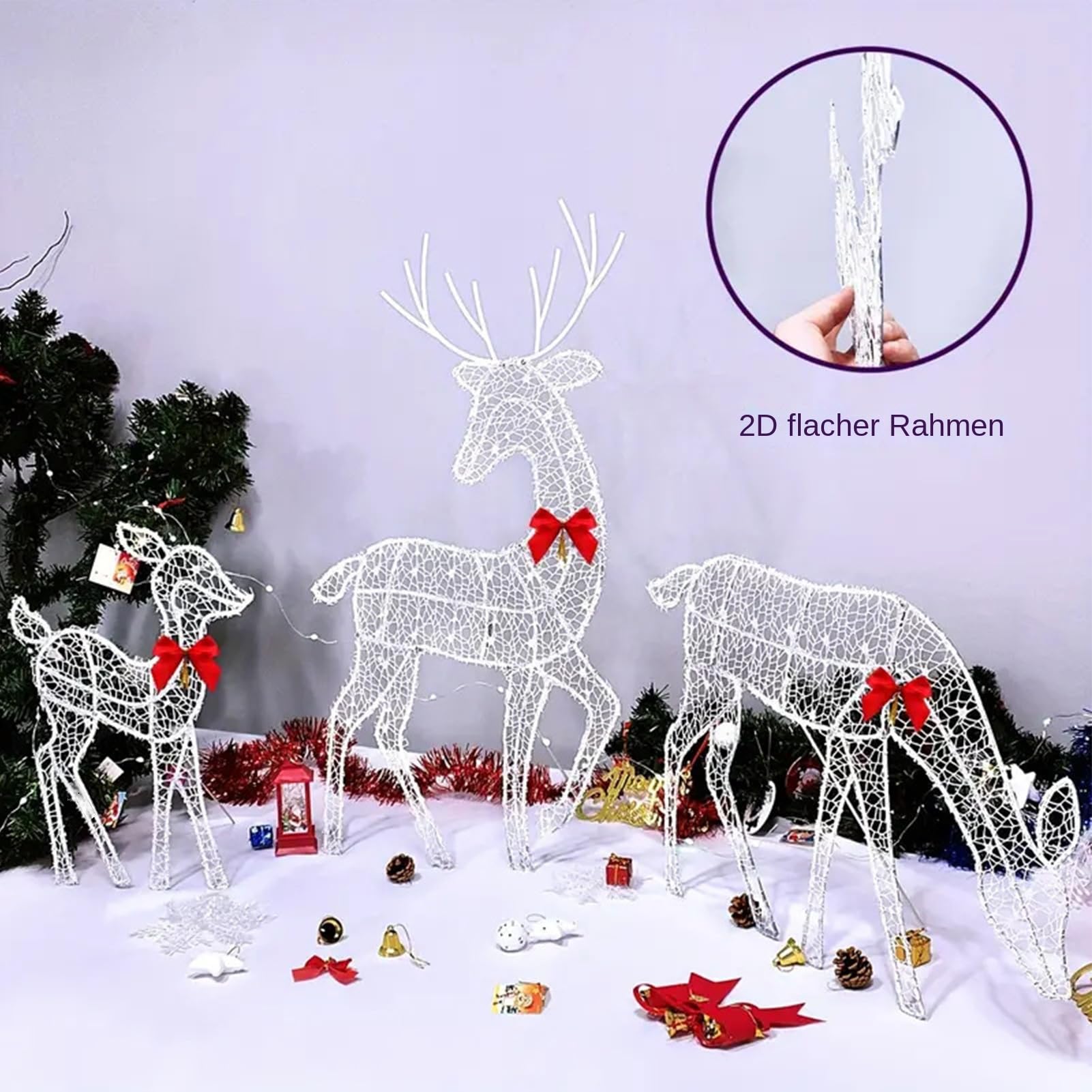 Cervo Luminoso Decorazioni Natalizie Per Esterno Decorazione In Ferro Con