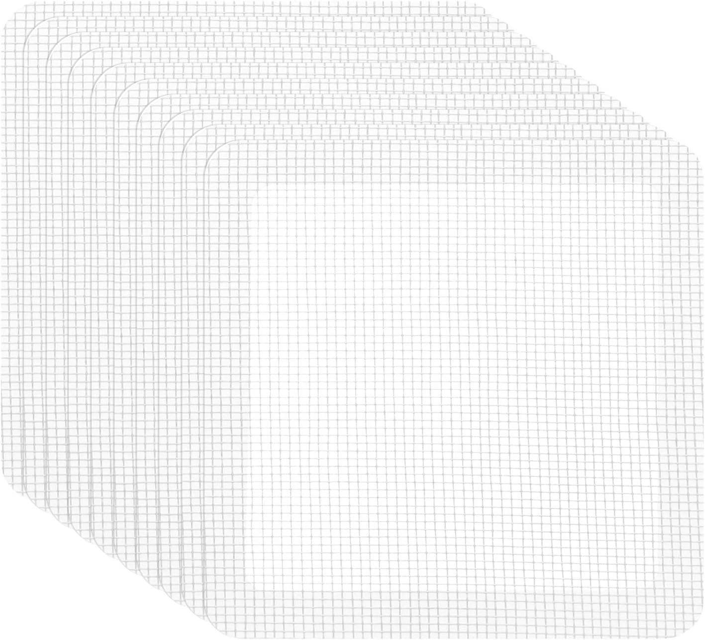 uxcell Disposable Shower Drain Hair Catcher, 10Pcs Disposable Hair Catchers Mesh Stickers for Shower, Bathtub, Sink, Bathroom, Kitchen, Sewer (90mmx90mm, Grey)