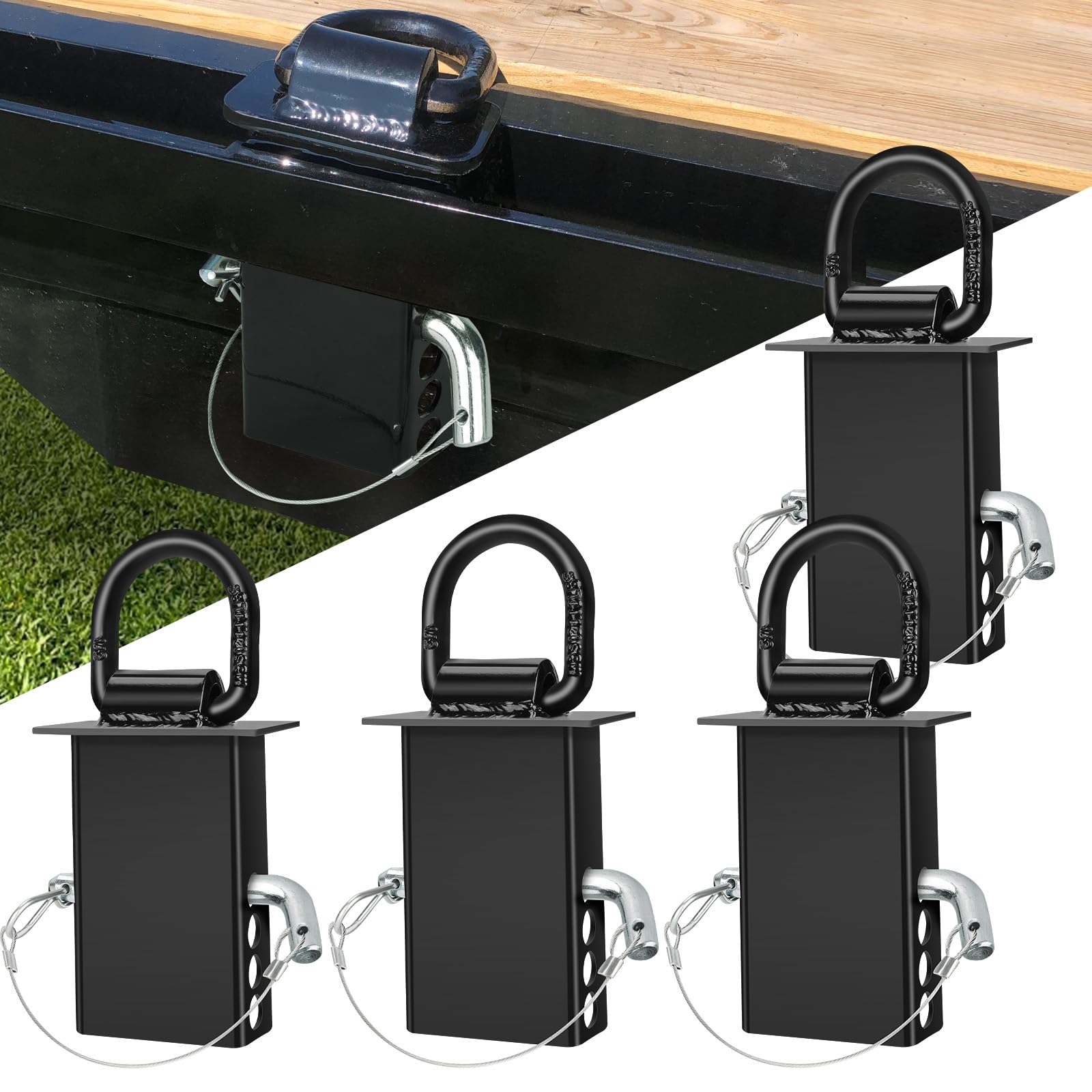 4X Standard 2"x4" Heavy Duty Trailer Adjustable Stake Pocket D - Foto 5