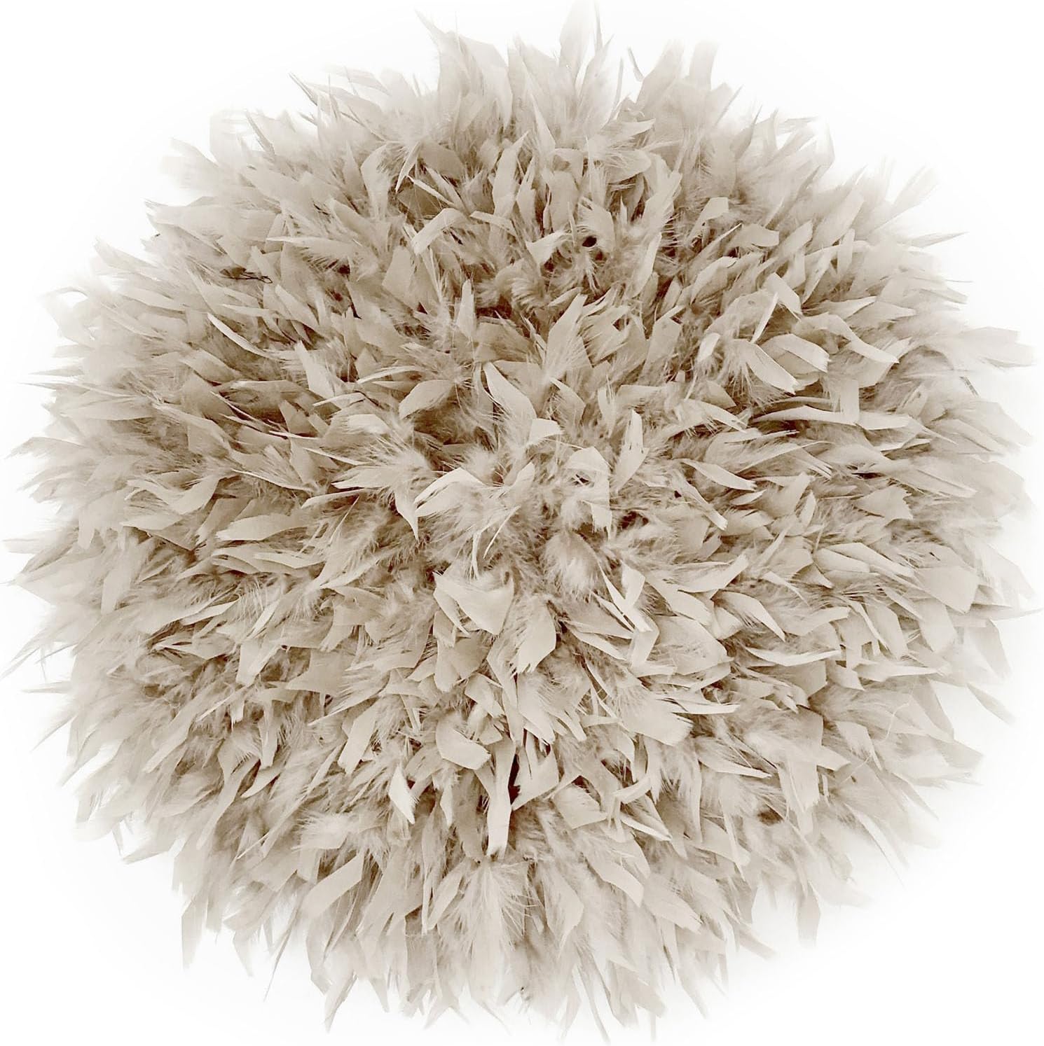 Juju hats wall decor with feathers, Juju hat, Boho style wall decor, taupe - JUJU