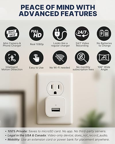 Miniatura 3 de DIVINEEAGLE Cámara domo Full HD enchufable  Cámara para mascotas de 1080p confiable premium con detección de movimiento  Fácil configuración sin