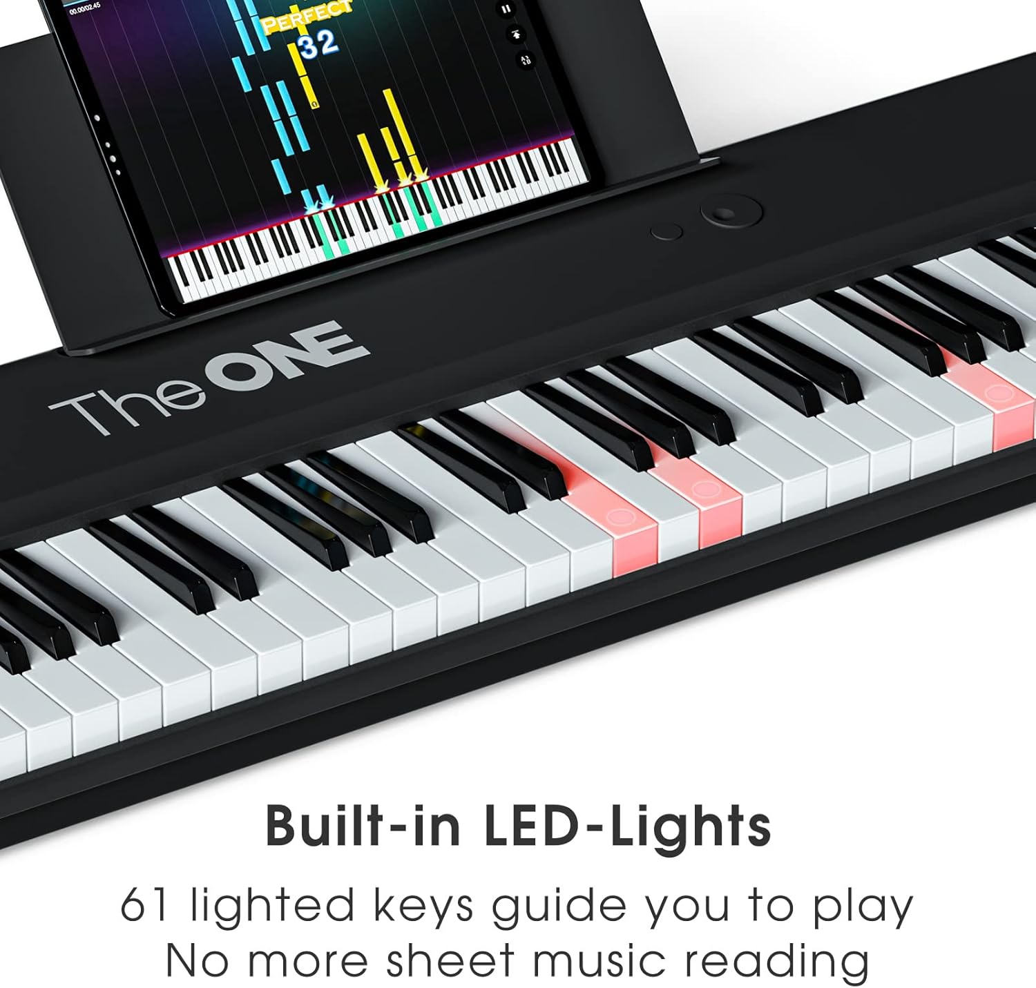 The ONE Smart Keyboard COLOR With X-Keyboard Stand Bundle, Black Keyboard + X-Stand