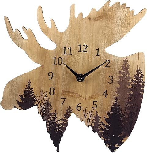 Reloj de madera del bosque de al