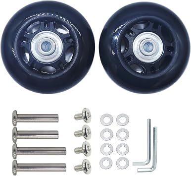 Outher Diameter is 2.67 in Mute Wear-resistant Luggage Suitcase Replacement Wheels Kit Inline Outdoor Skate Replacement Wheels 68mm x 24mm