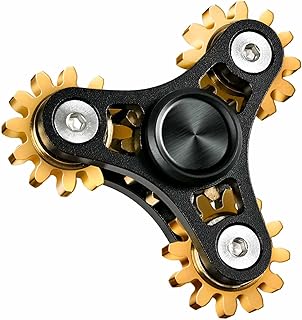 Fidget Spinner Toys Adults Metal Brass Gear Figette Spinners, Small Cool Thing Office Gadget Desk Toys Quiet Fidgit Stress Relief Anxiety Toys Stocking Stuffers Gift For Adults Men Teens Kids