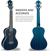 Vista 2 de Concert Ukelele Ranch - Instrumento profesional de ukelele de madera de 23 pulgadas con 12 lecciones gratis en línea y bolsa de concierto, guitarra