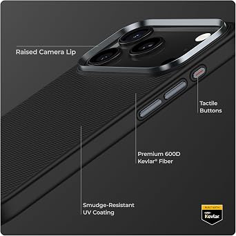 BENKS ArmorPro Case for iPhone 17 Pro Max with Camera Control Button, [Compatible with Magsafe] Military Grade Protective Case Built with Dupont Kevlar 600D Aramid Fiber
