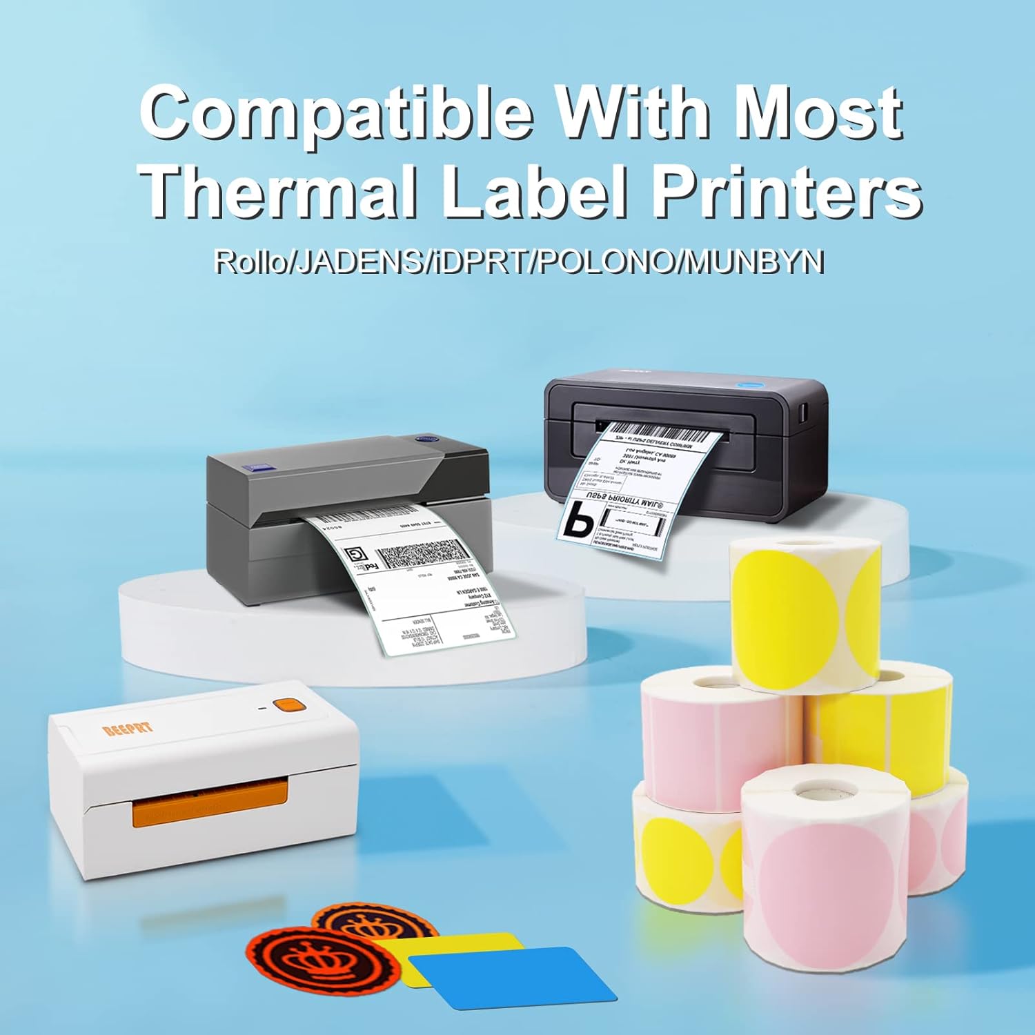 Itari Etiquetas Adhesivas Téricas Cuadradas De 2 Pulgadas, Etiquetas Téricas Directas