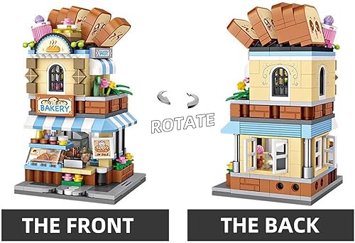 Miniatura 2 de Mini City Shop Street View - Juego de modelos de bloques de construcción, simulación creativa, colección de arquitectura, construcción de