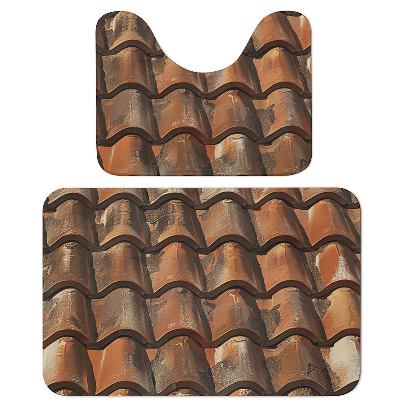 Tapis de douche facile à nettoyer velours corail absorbant lot de 2