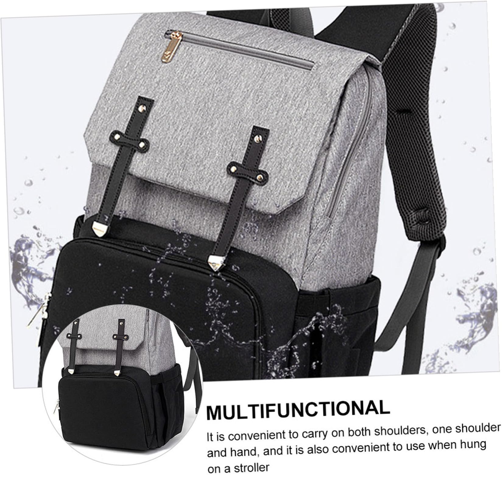 GALPADA Mehrzweck Mama Rucksack aus Oxford Stoff mit Großer Kapazität und Doppelter Schultertasche zum Reisen und Einkaufen für Mama