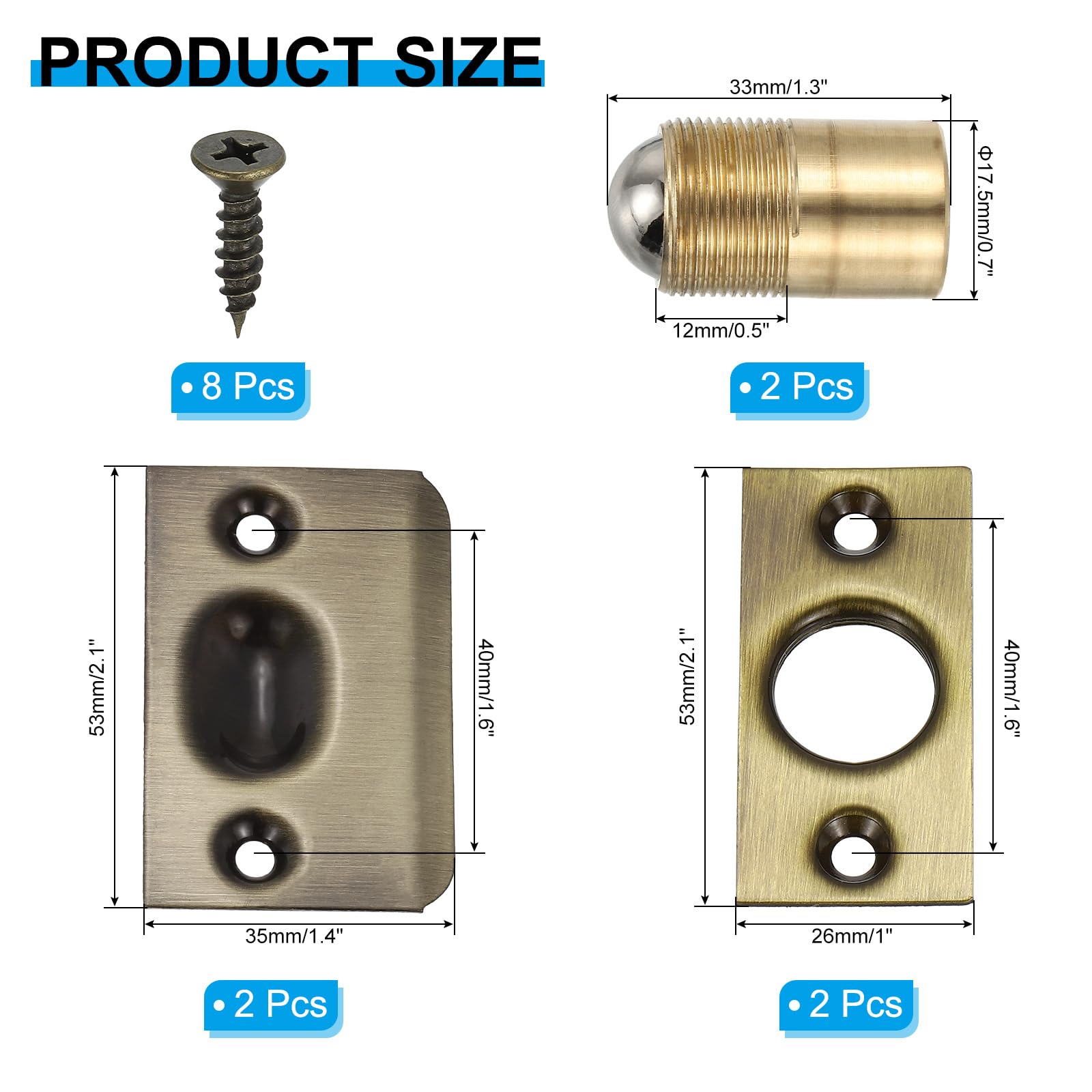 PATIKIL Stainless Steel Closet Ball Catch Door Hardware - Image 2