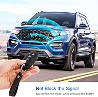 Vista 4 de Funda para Llavero de Silicona para Auto Compatible con Ford F150 Explorer Mustang Edge, para Lincoln MKZ MKX MKC con 5 Botones, Protector Completo