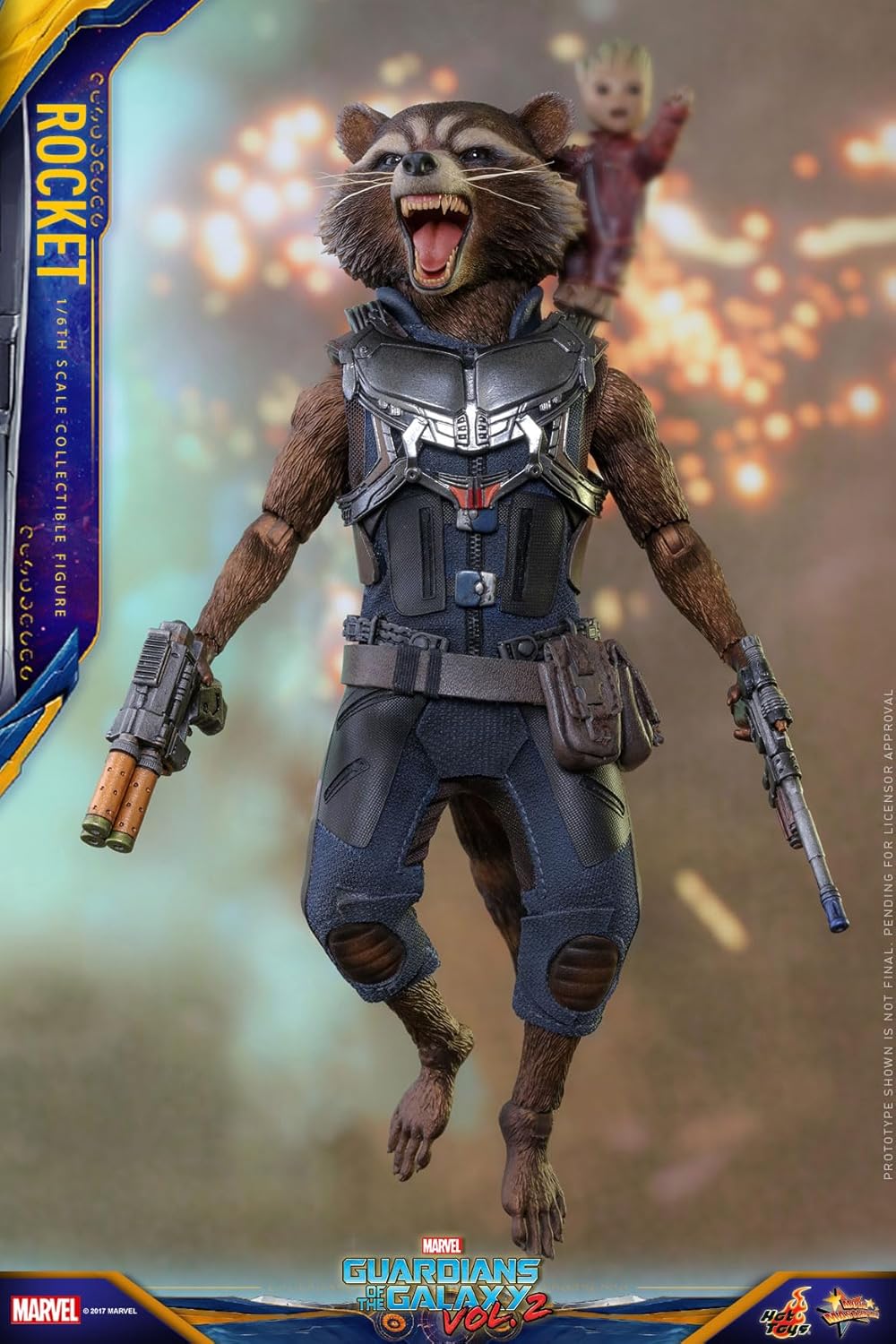 Hot Toys Guardians of The Galaxy Vol. 2 Movie Masterpiece Action Figure 1/6 Rocket 16 cm