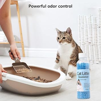 Litterr Box Cat Litter Odor Eliminator Multi-Purpose Deodorizer Beads Long Lasting Cat Litter Scent Natural Odor Eliminator for Closet, Toilet
