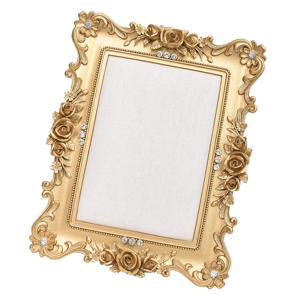Photo Frame Earrings Necklace Jewelry Display Holder Vintage Showcase Gold