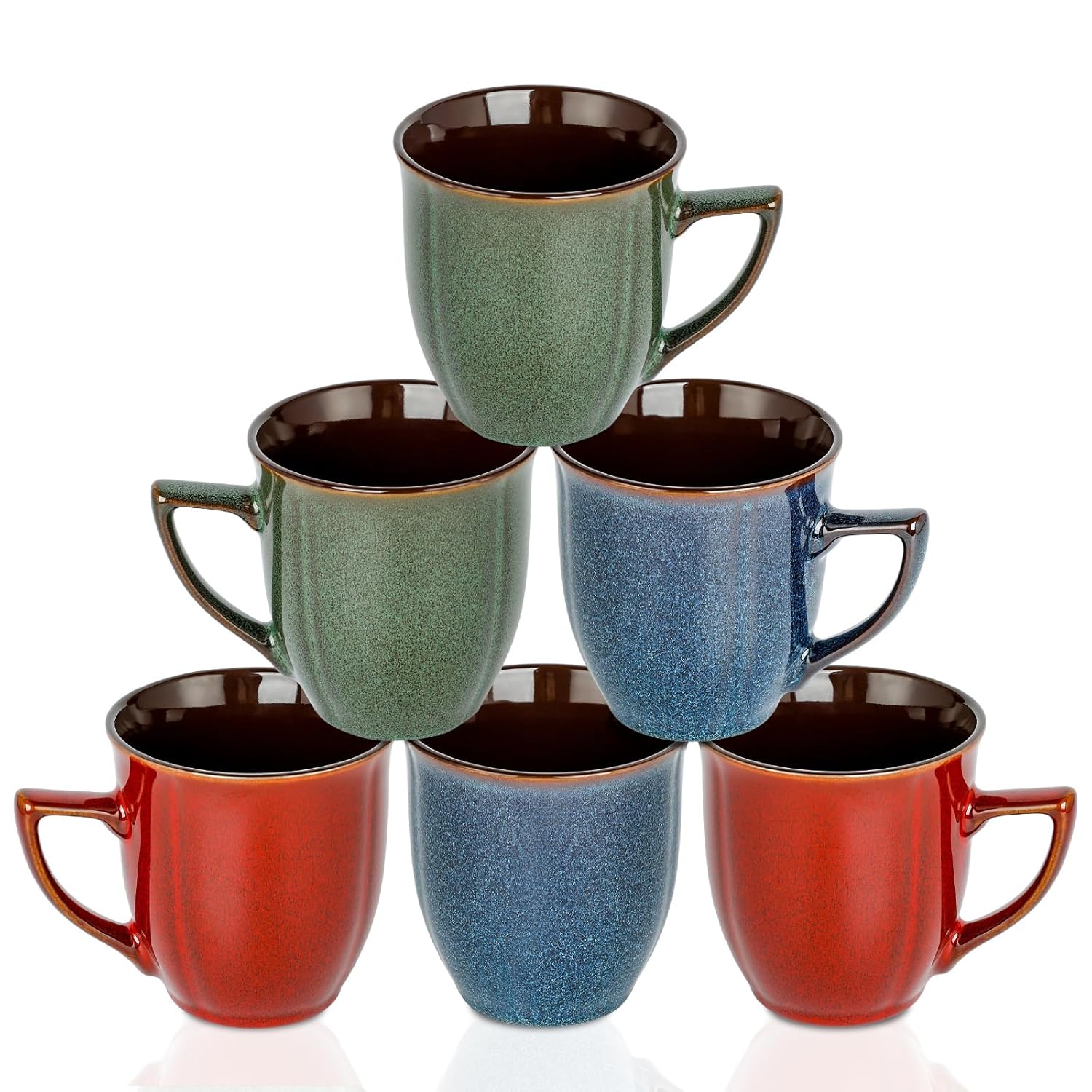 Ceramic Mugs 14 Oz Mugs Set for Men Women Ceramic Mugs Set with Large Handle for Coffee Tea