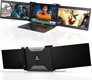 LIMINK S11 Portable Triple Monitor Screen Extender for 13-16" Laptop | 2 Freestanding 12'' FHD 1080P LCD IPS Screens with Kickstand | USB-C, Mini-HDMI | HDR | Compatible with Mac, Windows
