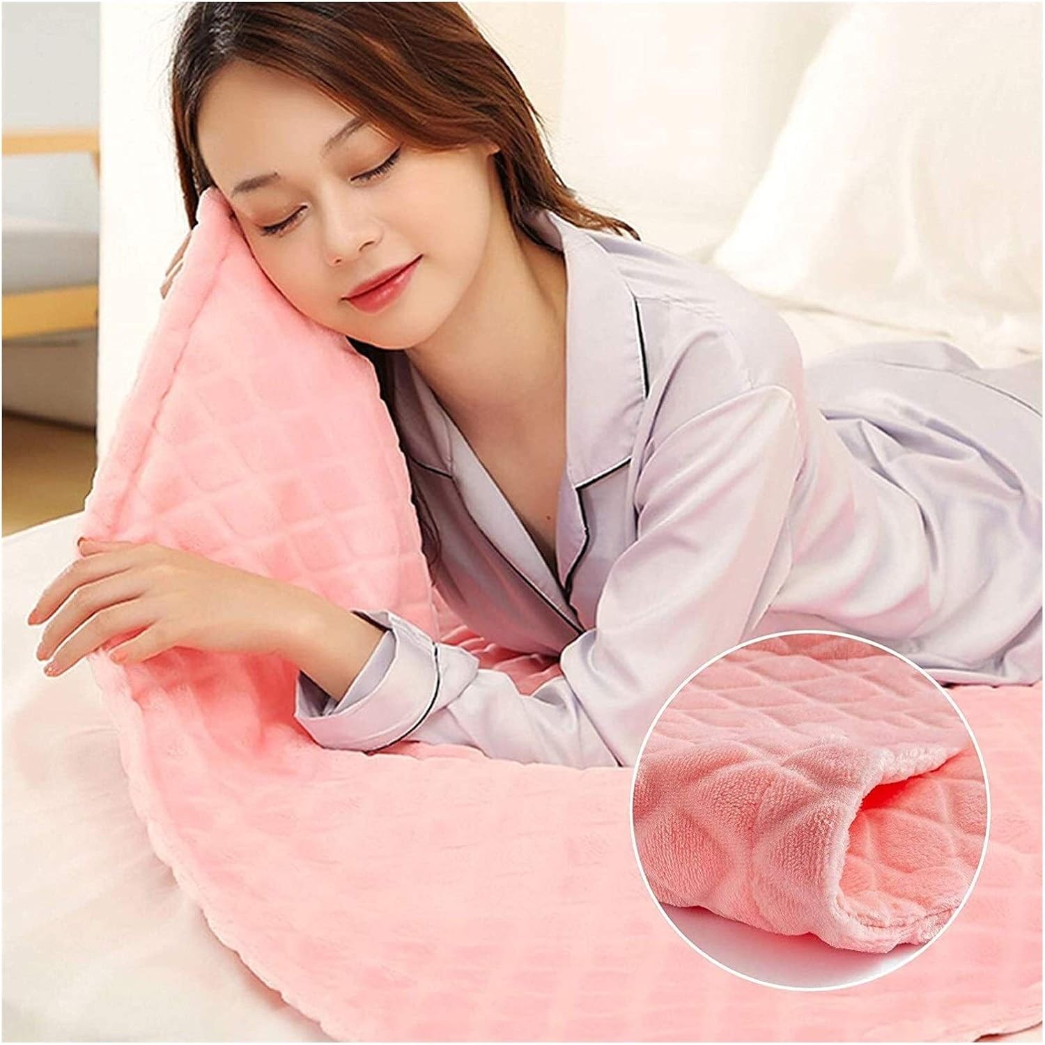 review DUOWEI Heating Blanket Comfort Electric Heated Blanket, Over Double-Layer Heated Shawl Blanket with 6 Heat Settings and Auto Over-Heat Protection for Home Office Bed Sofa (Size : (150 * 80cm))