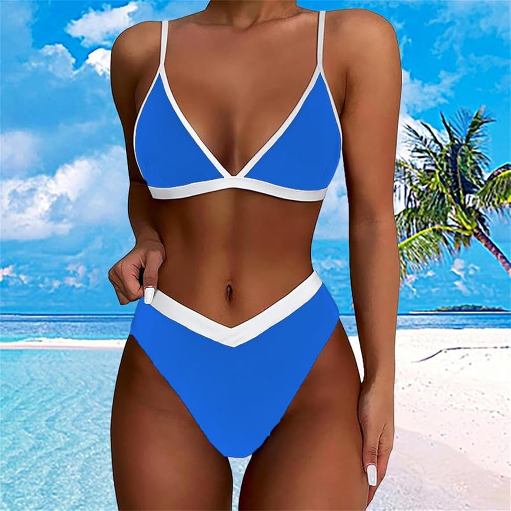 QTydnaio Badeanzug Damen Tankini Set, Übergröße High Waist Zweiteiliger