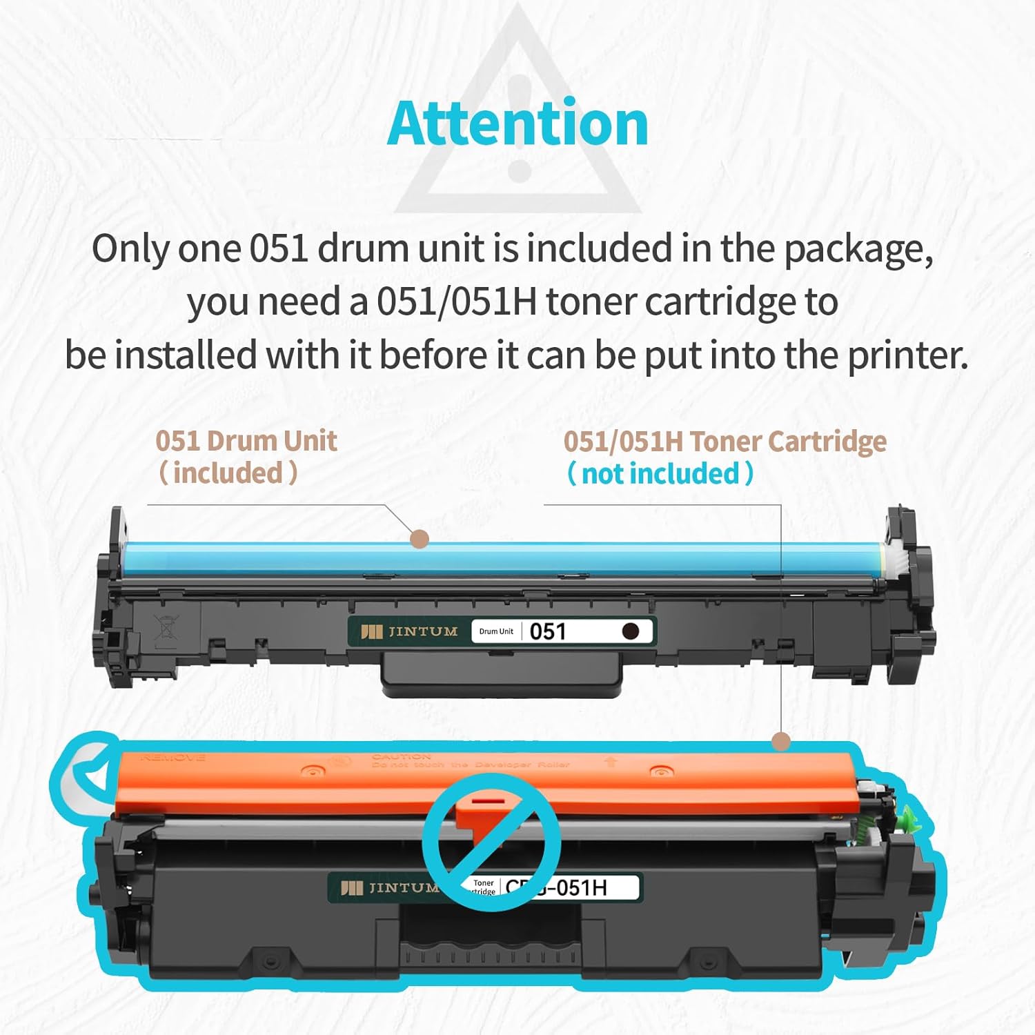 JINTUM 051 Compatible Drum Unit Replacement for Canon 051 Drum Cartridge for imageCLASS MF269dw MF267dw MF264dw MF266dn MF263dn LBP162dw LBP161dn Printer (2170C001)-23,000 Pages
