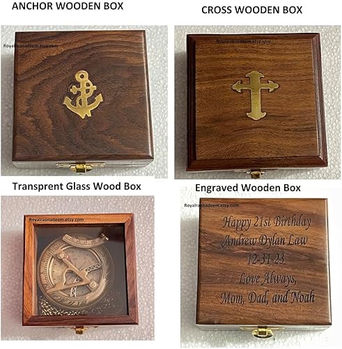 Miniatura 4 de Brújula grabada personalizada, regalo de brújula de latón antiguo, regalo para graduación, aniversario, bautismo, jubilación, brújula de trabajo