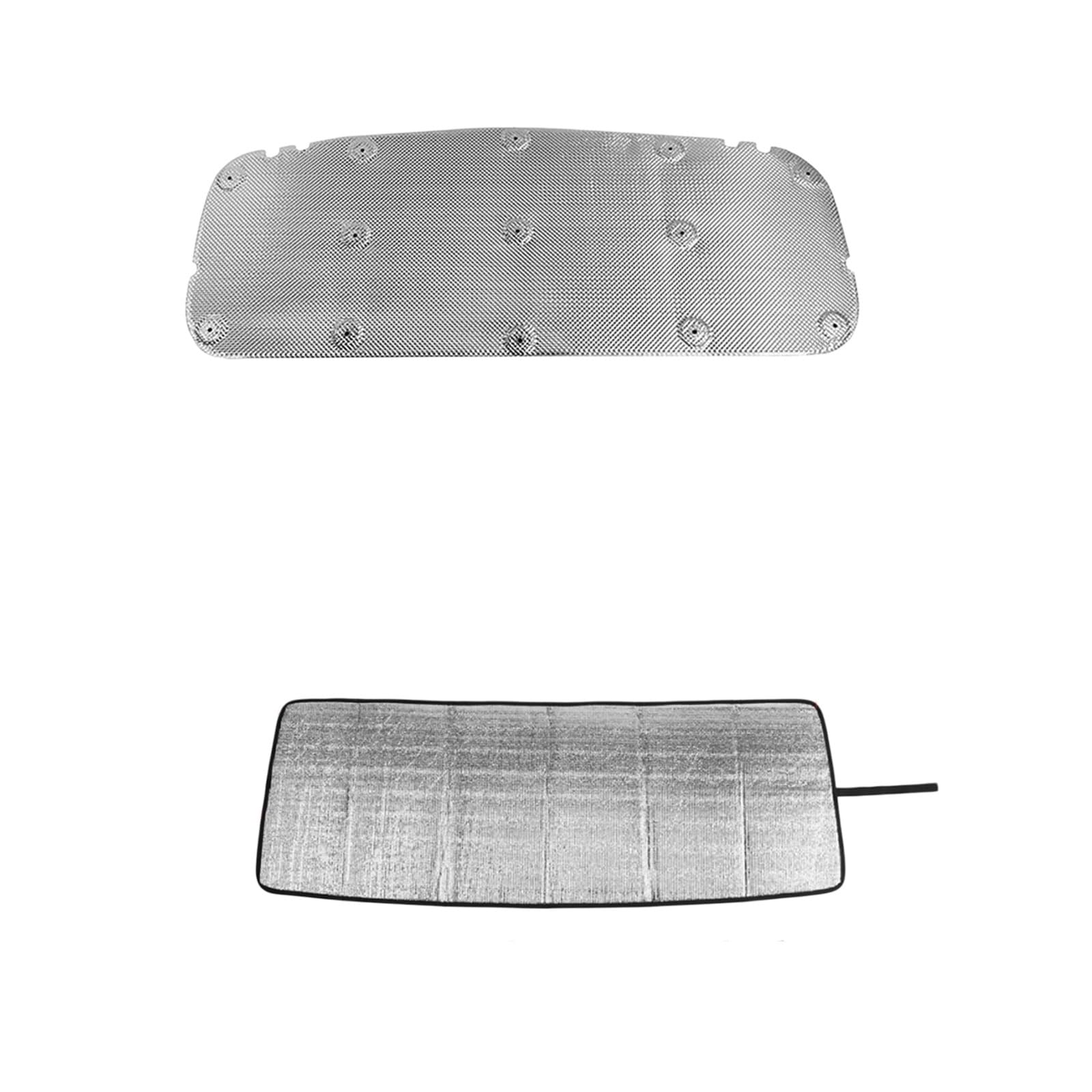 Qopuynh 2 Piece Heat Sound Insulation Cotton Car Hood Heat Insulation Cotton Front Windshield Sunshade Sun Visor Pad For Jimny Jb64 Jb74 2019-2025 Interior Accessories