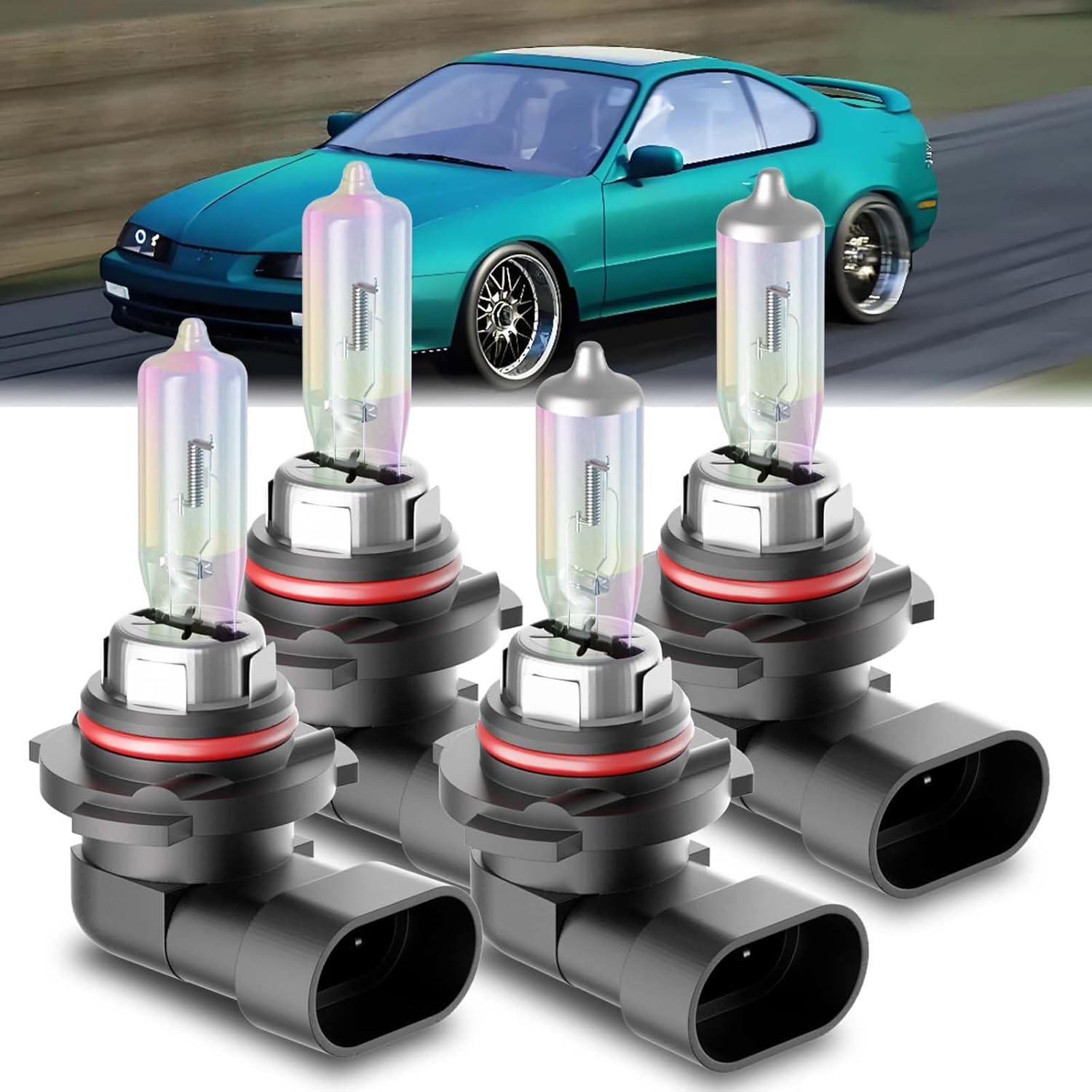 SHENKENUO Fit For Honda Pilot (2006-2018) 9005 High Beam + H11 Low Beam Ultra - High Performance Halogen Headlight Bulbs Combo,Plug-n-Play,Pack of 4
