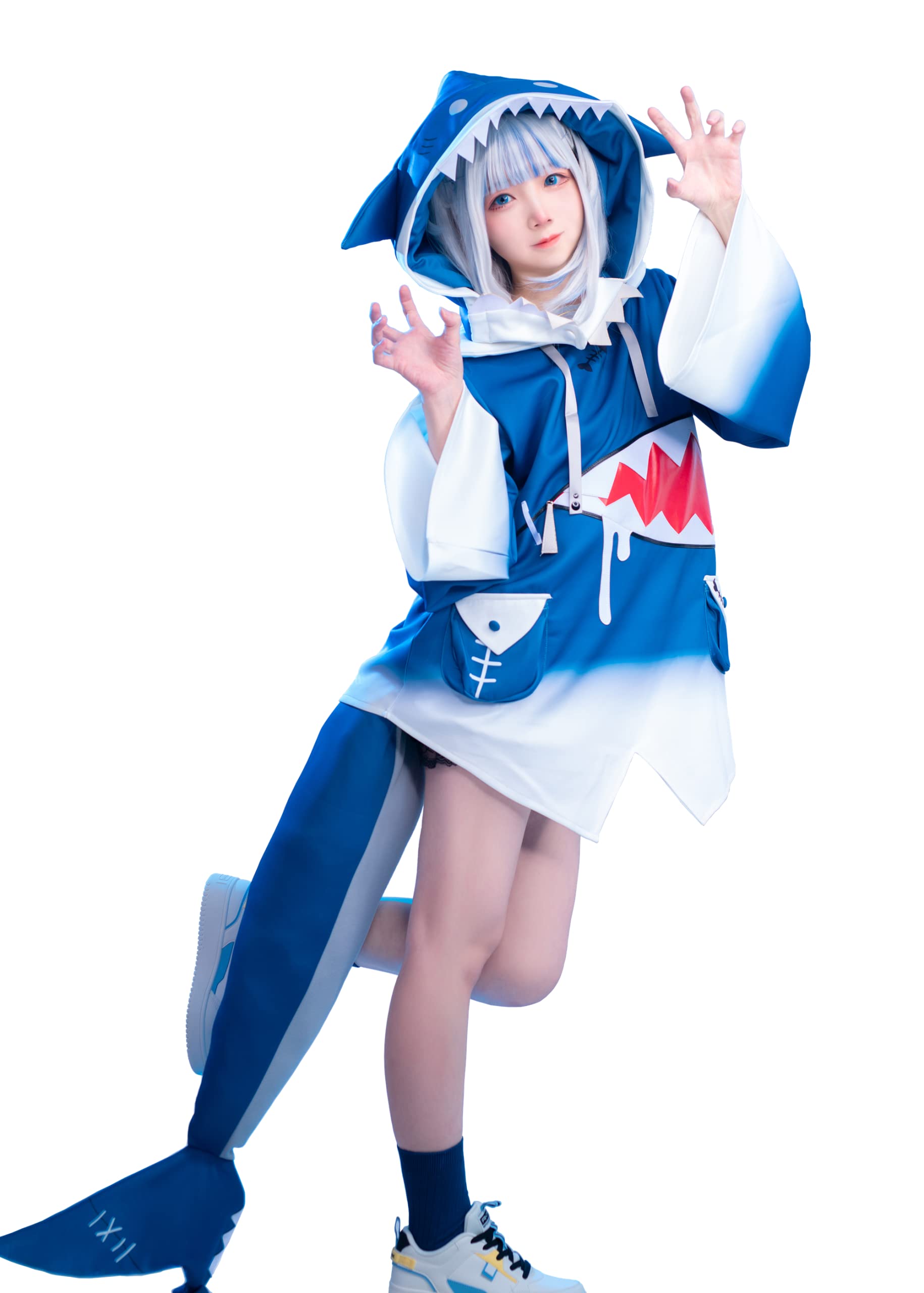 Gawr Gura Cosplay Hoodie Wetrose】In Stock Gawr Gura Shark Cosplay