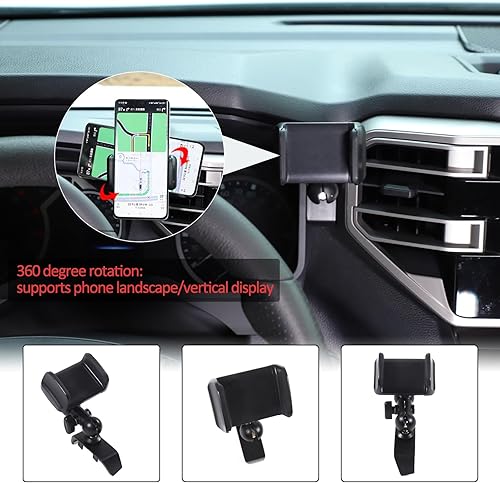 Miniatura 6 de Soporte de teléfono para tablero de automóvil compatible con Toyota TundraSequoia 2022-2023 para consola central de automóvil, clip para panel de
