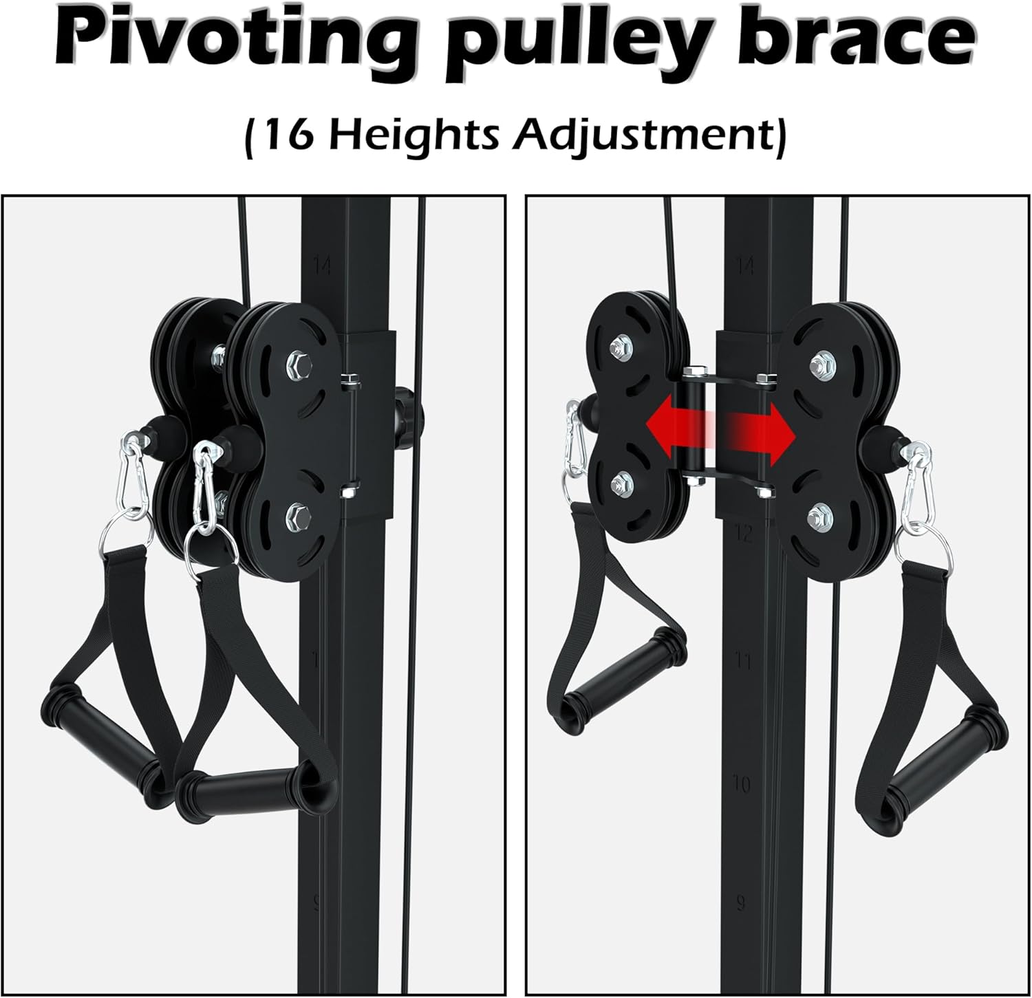 Vivitory Lat Pull Down And Low Row Cable Machine - 16 Height...