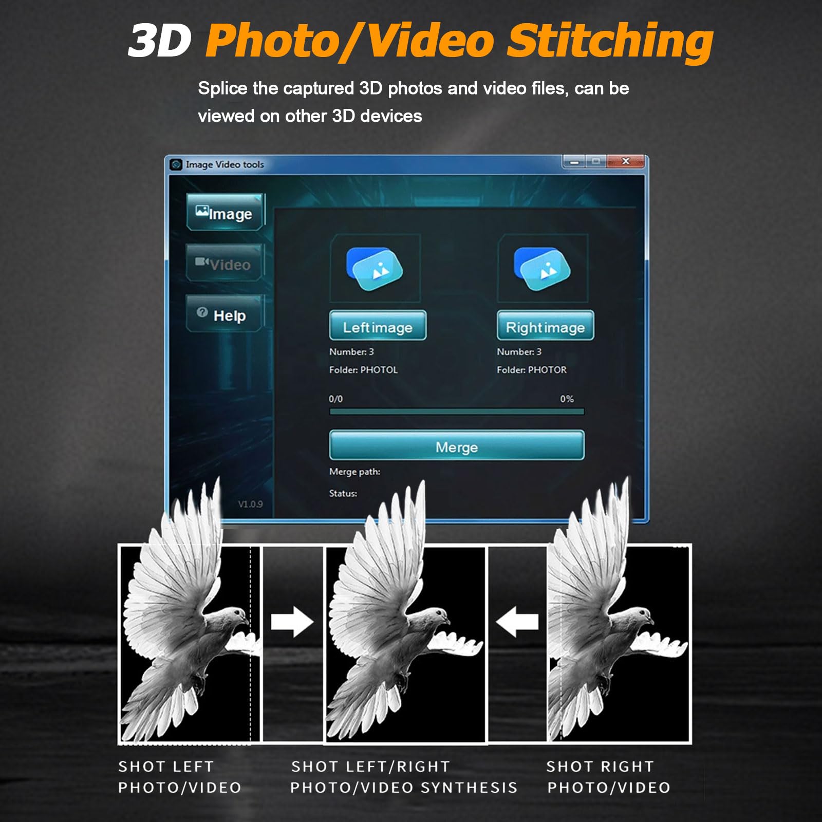 Gogle noktowizyjne montowane na głowie, 3D VR lornetka noktowizyjna dla dorosłych, 6X cyfrowa noktowizja, 7-biegowy noktowizor na podczerwień, FHD 4K Video do polowań i nadzoru