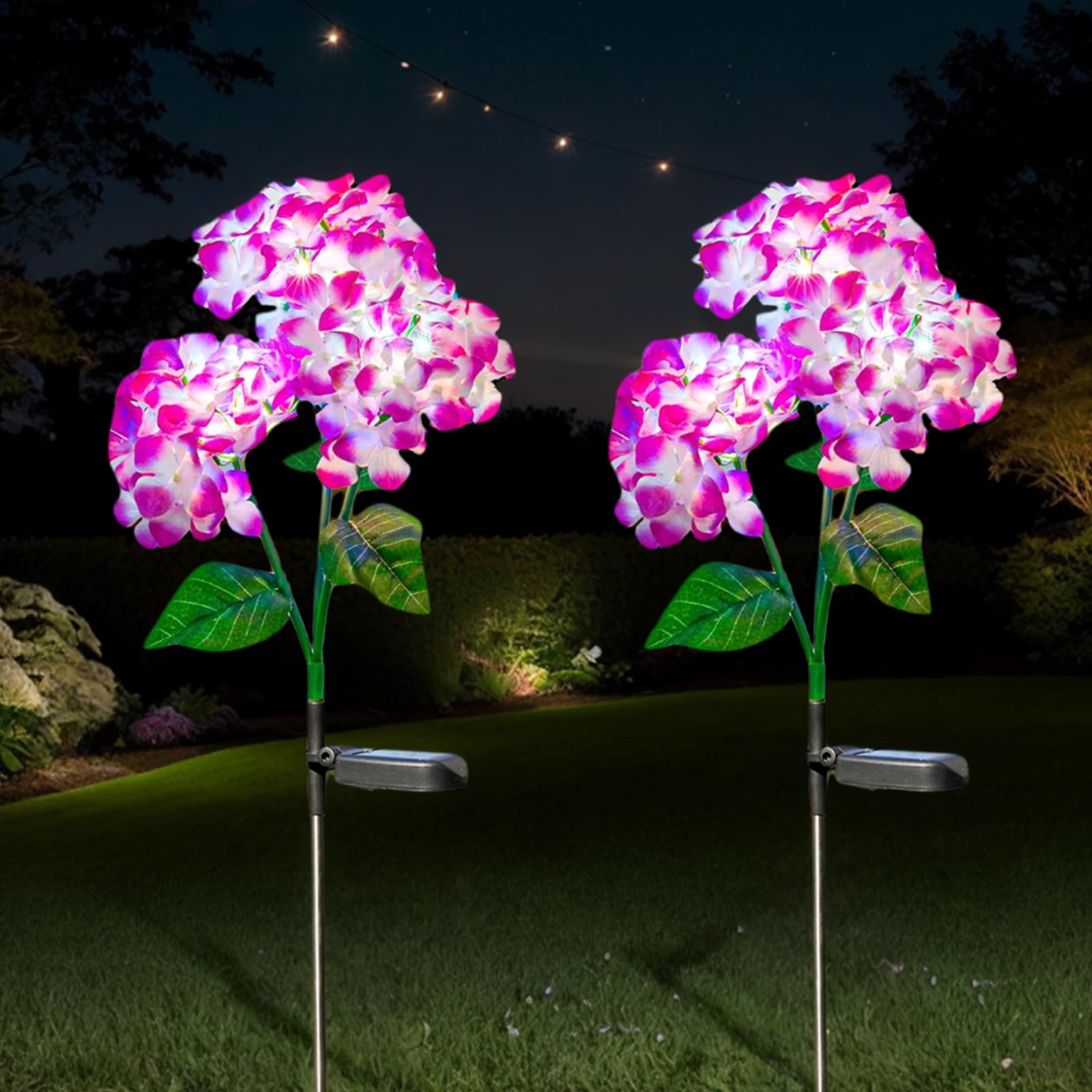 Hqynss Solar Flower Lights Outdoor Garden