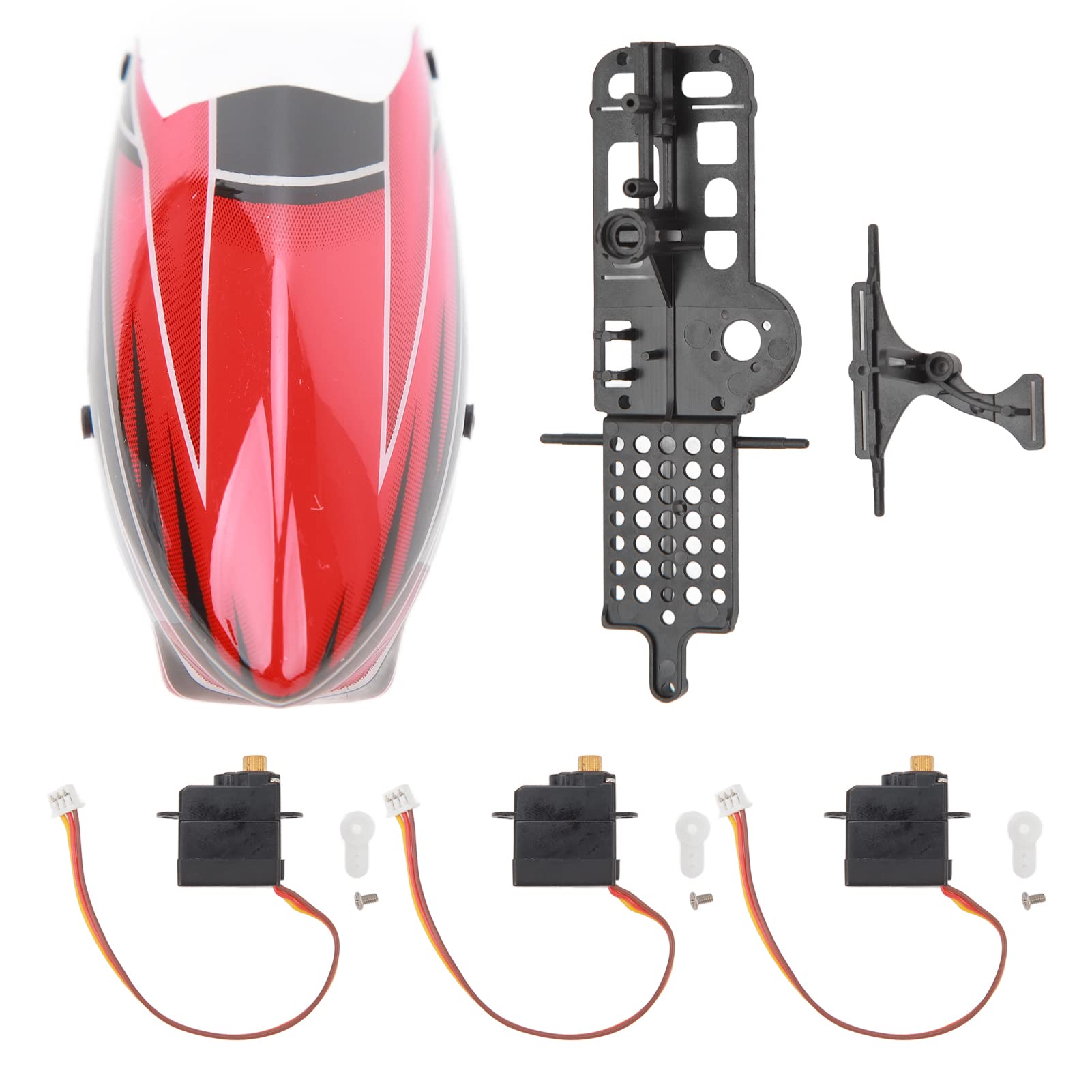 Aggiorna la Sostituzione del Servo Ingranaggio in Metallo con Accessori di Montaggio per Pezzi di Ricambio per Elicotteri XK K110 K110S RC, per Kit di Elicotteri RC XK