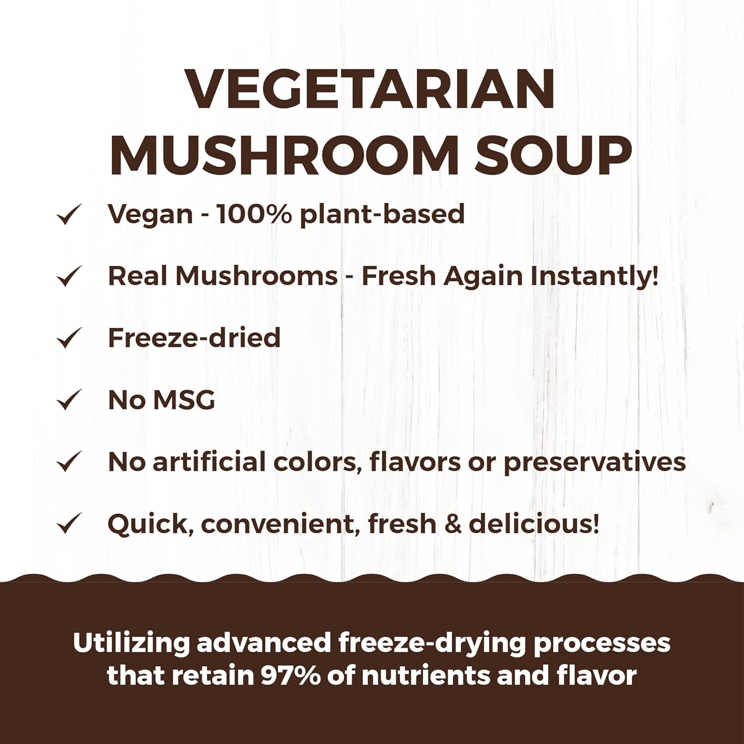 eHerbal Instant Mushroom Soup Cubes Freeze-Dried | 100% Real Mushrooms (Enoki, Shiitake, King Oyster) | Vegan, Quick & Delicious | 10 Servings, 120g (4.23oz)