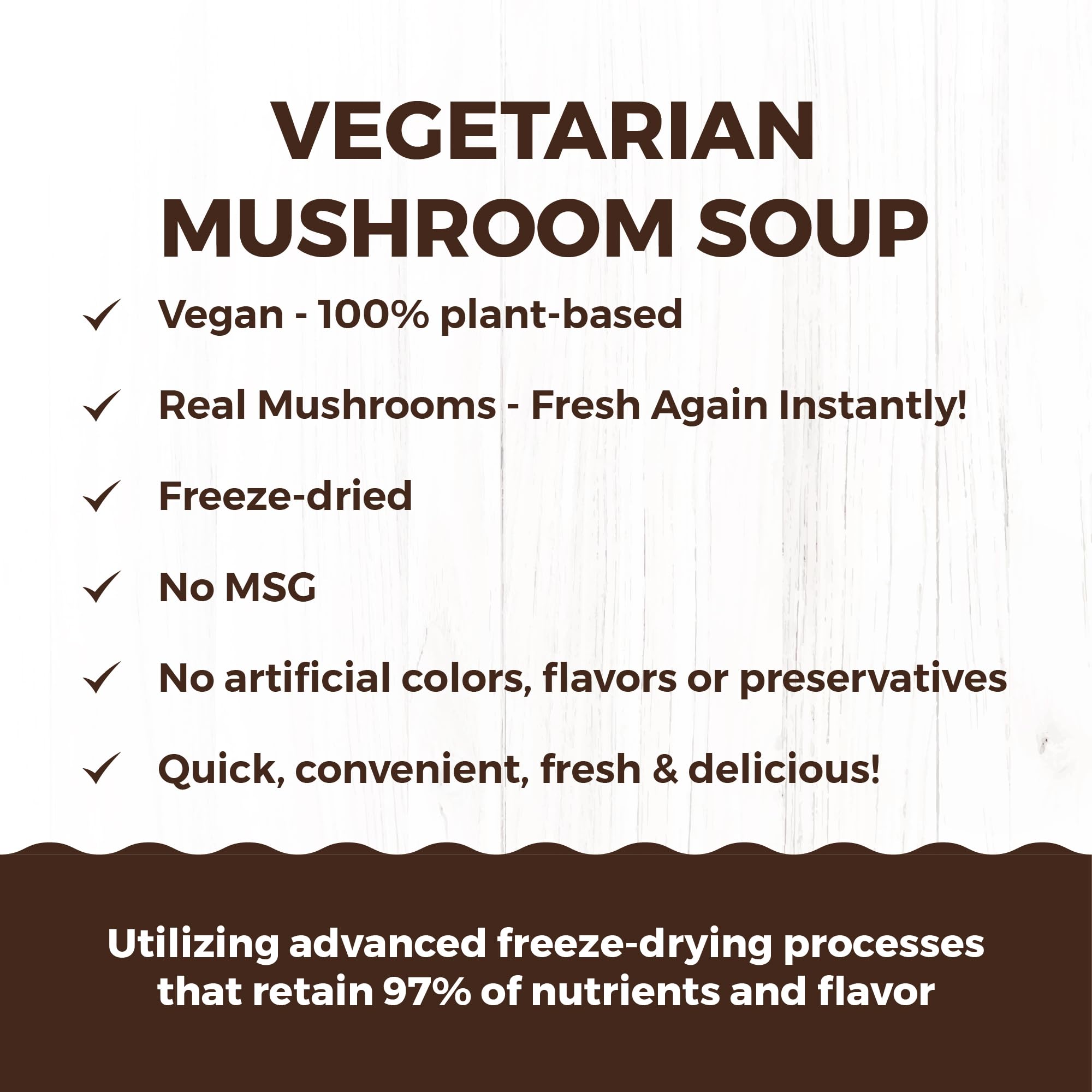eHerbal Instant Mushroom Soup Cubes Freeze-Dried | 100% Real Mushrooms (Enoki, Shiitake, King Oyster) | Vegan, Quick & Delicious | 10 Servings, 120g (4.23oz)