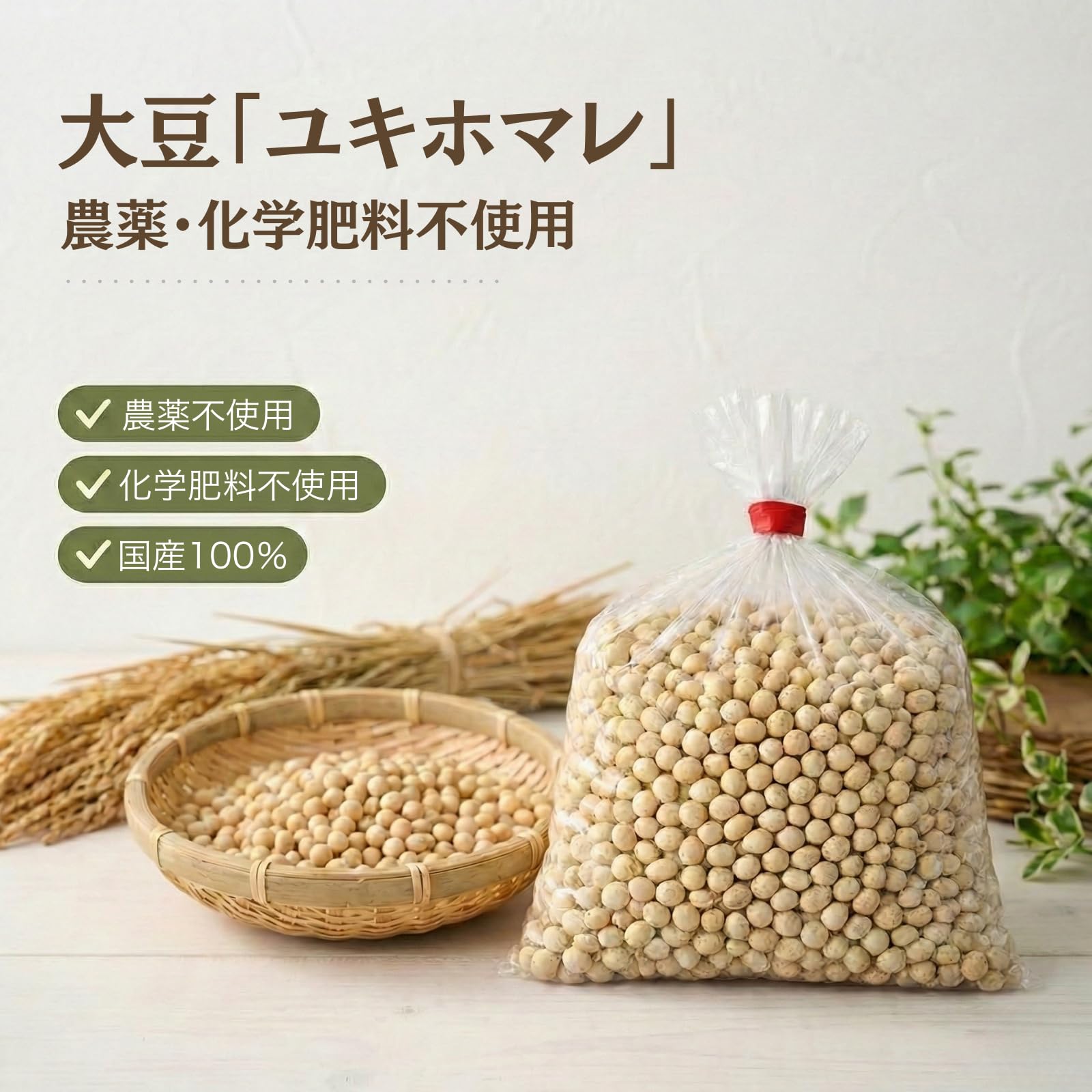 Amazon.co.jp: 北海道産 大豆 2kg【渡部信一さん栽培】 栽培期間中