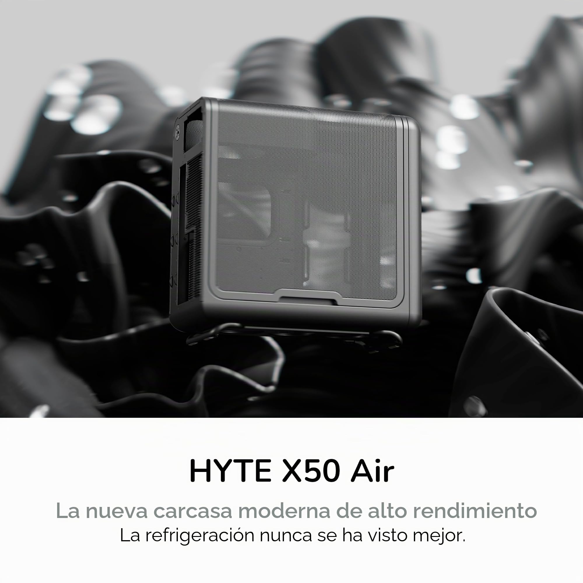 Hyte X50 Air Modern Performance ATX - Carcasa para Juegos de PC de Media Torre, Color Negro