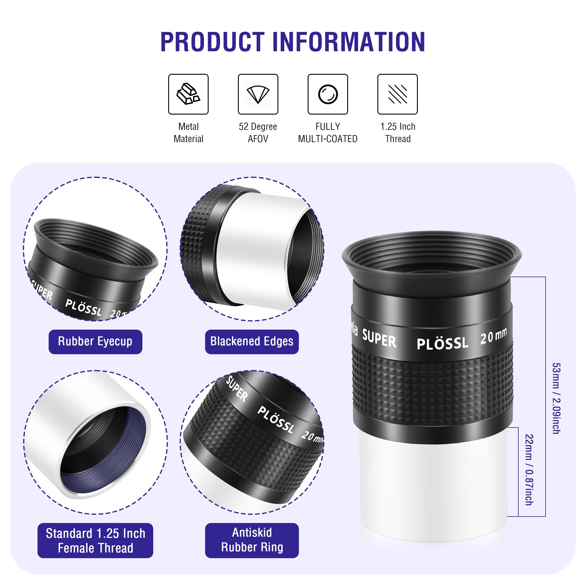astromania 3,2 cm 20 mm Super Plössl Okular – Die preiswerteste Möglichkeit, eine scharfe Abbildung
